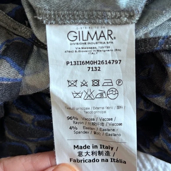 Iceberg Dress Women's Size D42 (CDN 8) Maxi Length Blue/Black Designer Milano - Picture 10 of 10